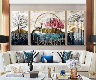 Ảnh gốc File tranh treo hiện đại HD17213 (nét căng) in mica
