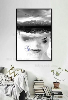 File gốc File tranh treo hiện đại HD17361 (chuẩn CMYK) cho nhà in