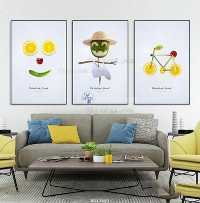 Ảnh gốc File tranh treo hiện đại HD17507 (độ nét cao) in mica