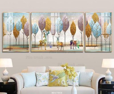 File gốc File tranh treo hiện đại HD17866 (in lụa) chi tiết cao