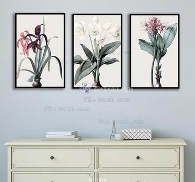 Tải file File tranh treo hiện đại HD17988 (gốc) chủ đề hoa sen