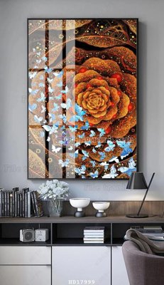 File gốc File tranh treo hiện đại HD17999 (in lụa) tranh mã đáo