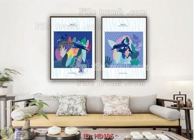 File PSD File tranh hiện đại HD196 (bản gốc) cho nhà in