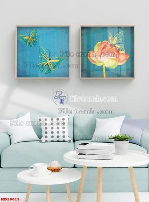 File tranh File tranh bộ hiện đại HD20015 (bản gốc) treo quán cafe