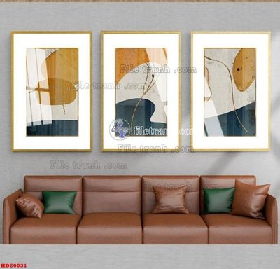 File tranh File tranh bộ hiện đại HD20031 (bản gốc) in lụa dán tường