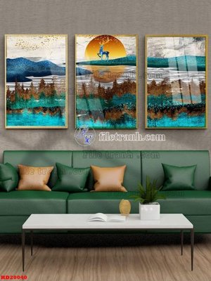 Tải file File tranh bộ hiện đại HD20040 (gốc) in tranh tráng gương