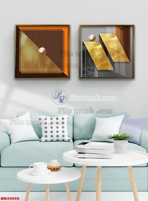 Hình ảnh file gốc in lụa File tranh bộ hiện đại HD20058