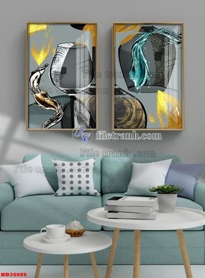 File gốc File tranh bộ hiện đại HD20086 (dành cho trang trí nội thất)