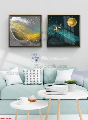 Chi tiết file gốc File tranh bộ hiện đại HD20098 (cho in tráng gương)