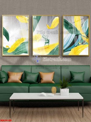 File gốc File tranh bộ hiện đại HD20106 (in tráng gương) hiện đại