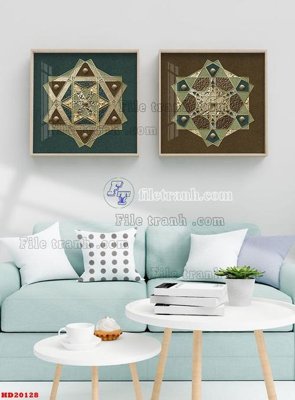 File gốc File tranh bộ hiện đại HD20128 (thiết kế) độc quyền