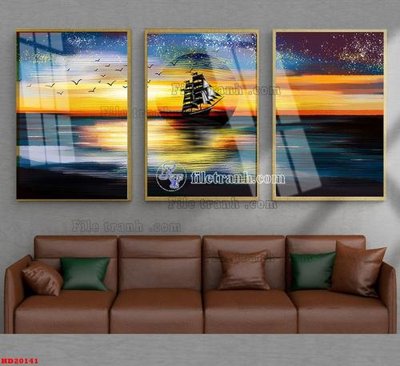 File tranh File tranh bộ hiện đại HD20141 (bản gốc) treo tường