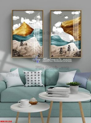 File gốc File tranh bộ hiện đại HD20150 (ảnh chi tiết) để in lụa