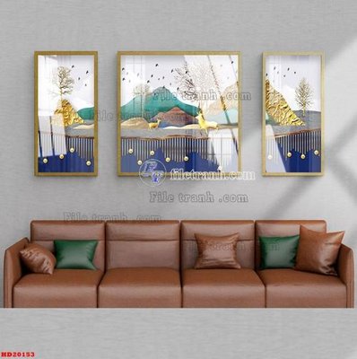 Hình ảnh file gốc File tranh bộ hiện đại HD20153 cho in UV