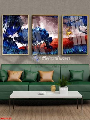 File tranh File tranh bộ hiện đại HD20172 (bản gốc) in lụa 3D