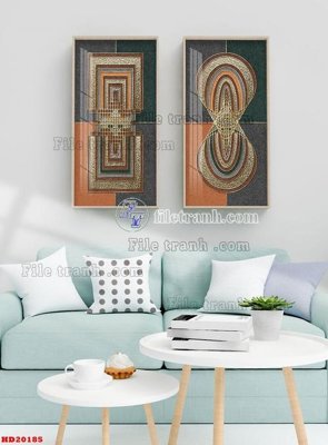 File in lụa File tranh bộ hiện đại HD20185 (chất lượng cao) File tranh bộ hiện đại HD20185