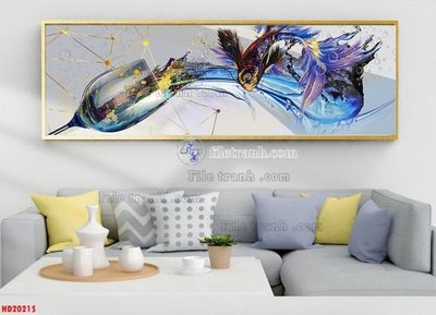 Tệp tin gốc File tranh bộ hiện đại HD20215 (dùng cho in) File tranh bộ hiện đại HD20215