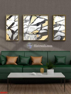 Ảnh gốc File tranh bộ hiện đại HD20221 (nét căng) in mica