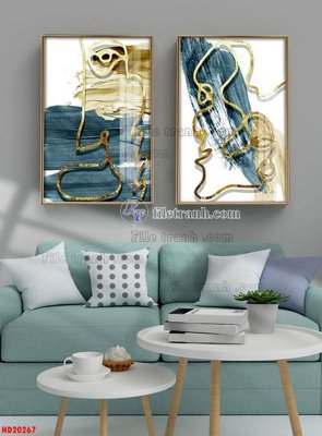 File in mica File tranh bộ hiện đại HD20267 (bản gốc) siêu trong