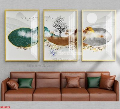 Tải file File tranh bộ hiện đại HD20278 (gốc) chủ đề phong thủy