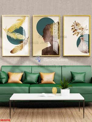 File gốc File tranh bộ hiện đại HD20298 (in lụa) chi tiết cao