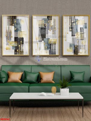 File gốc File tranh bộ hiện đại HD20367 (in tráng gương) hiện đại