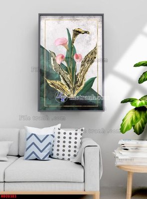 Ảnh gốc File tranh bộ hiện đại HD20383 (độ nét cao) in tráng gương