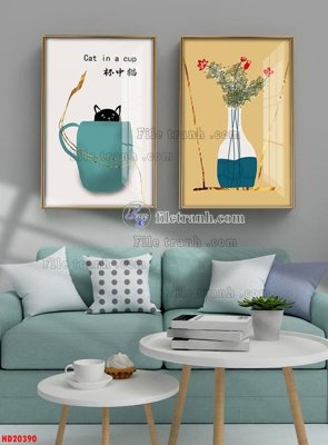 Tải file gốc File tranh bộ hiện đại HD20390 (in khổ lớn) không mờ