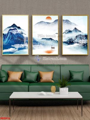 File gốc File tranh bộ hiện đại HD20416 (phong cách) tối giản