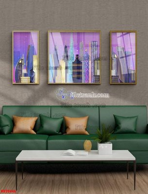 Tải file File tranh bộ hiện đại HD20446 (gốc) in tranh tráng gương