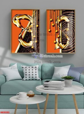 File tranh File tranh bộ hiện đại HD20503 (ảnh gốc) in trần 3D