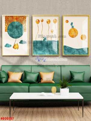 File gốc File tranh bộ hiện đại HD20587 (in ấn) màu sắc trung thực