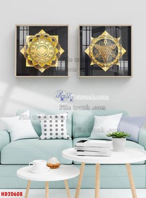 File gốc File tranh bộ hiện đại HD20608 (thiết kế) cho in ấn