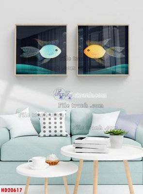Tải file File tranh bộ hiện đại HD20617 (ảnh gốc) in tranh kính