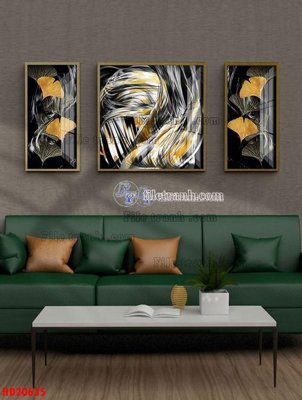 File gốc File tranh bộ hiện đại HD20635 (in lụa) tranh mã đáo