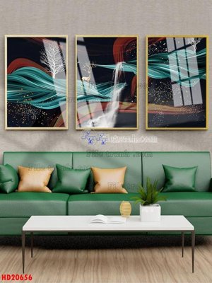 File gốc File tranh bộ hiện đại HD20656 (in tráng gương) sang trọng