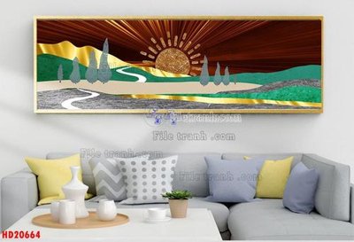 File PSD File tranh bộ hiện đại HD20664 (gốc) tách lớp chi tiết