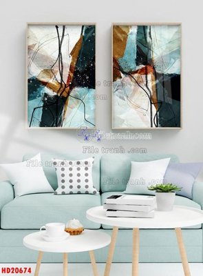 File tranh File tranh bộ hiện đại HD20674 (gốc) chủ đề động vật