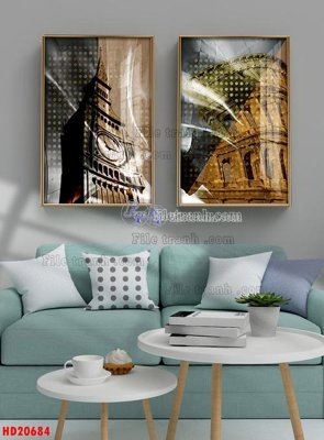 File tranh File tranh bộ hiện đại HD20684 (bản gốc) treo phòng ăn