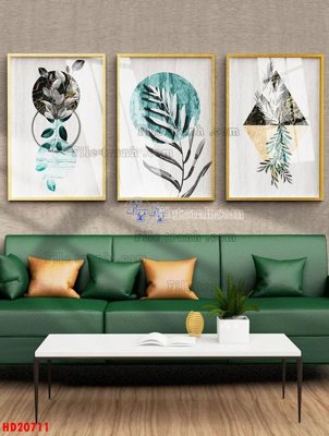 File gốc File tranh bộ hiện đại HD20711 (in lụa) tranh mã đáo