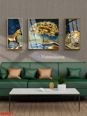 File in trần File tranh bộ hiện đại HD20715 (bản gốc 3D) sống động