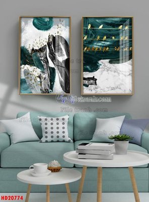 Ảnh mô tả file gốc in mica File tranh bộ hiện đại HD20774