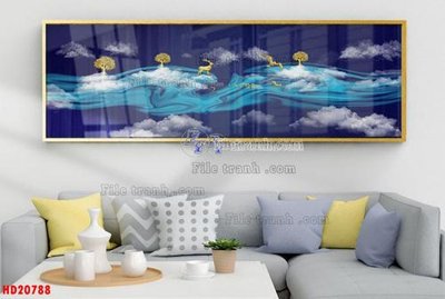 File in trần File tranh bộ hiện đại HD20788 (bản gốc) mây trời