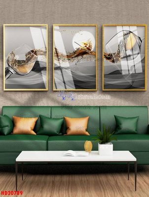 File tranh File tranh bộ hiện đại HD20789 (bản gốc) in lụa 3D