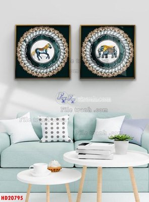 File tranh File tranh bộ hiện đại HD20795 (gốc) in trên kính