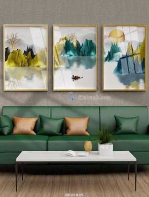 File gốc File tranh hiện đại pha lê gương HD20825 (in lụa) tranh phong thủy