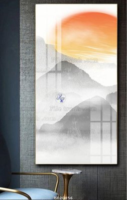 File PSD File tranh hiện đại pha lê gương HD20856 (gốc) nhiều lớp (multi-layer)