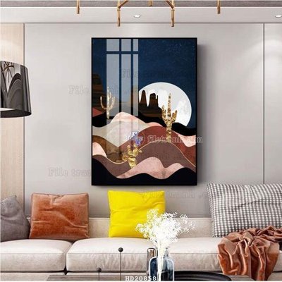 Hình ảnh file gốc in lụa File tranh hiện đại pha lê gương HD20858