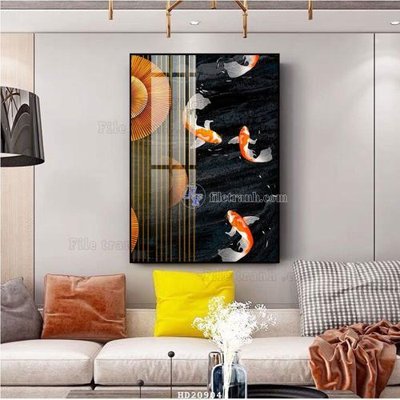 Tải file File tranh hiện đại pha lê gương HD20904 (gốc) chủ đề phong thủy