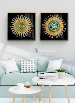 File PSD File tranh hiện đại pha lê gương HD20982 (gốc) tách lớp chi tiết